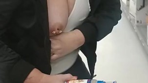 Tits hanging